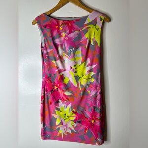 Trina Turk Floral Sheath Sleeveless Dress Tropical FELANA